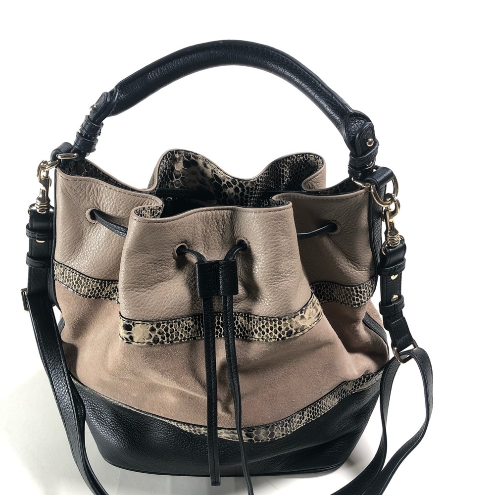 Stylish Black and Tan Women's Bag Danier Leather